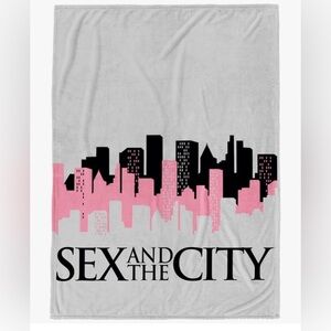 Sex and the City HBO Jay Franco Plush Throw Blanket Soft Comfy 50x70” Gray NEW